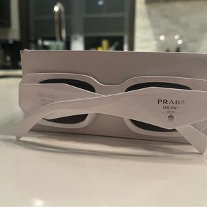 Prada Elegant White Sunglasses